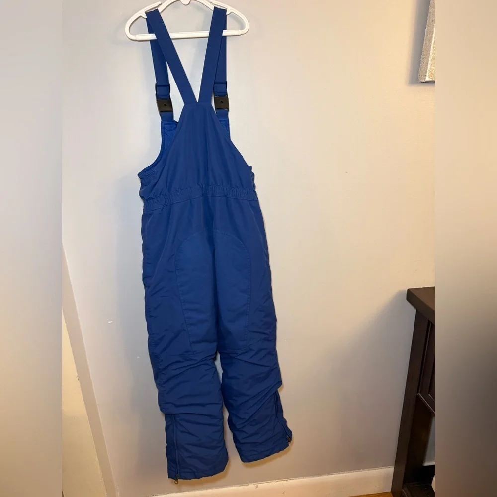 Lands’ End Kids Blue Insulated Snow Bibs Size 12 Grow-A-Longs